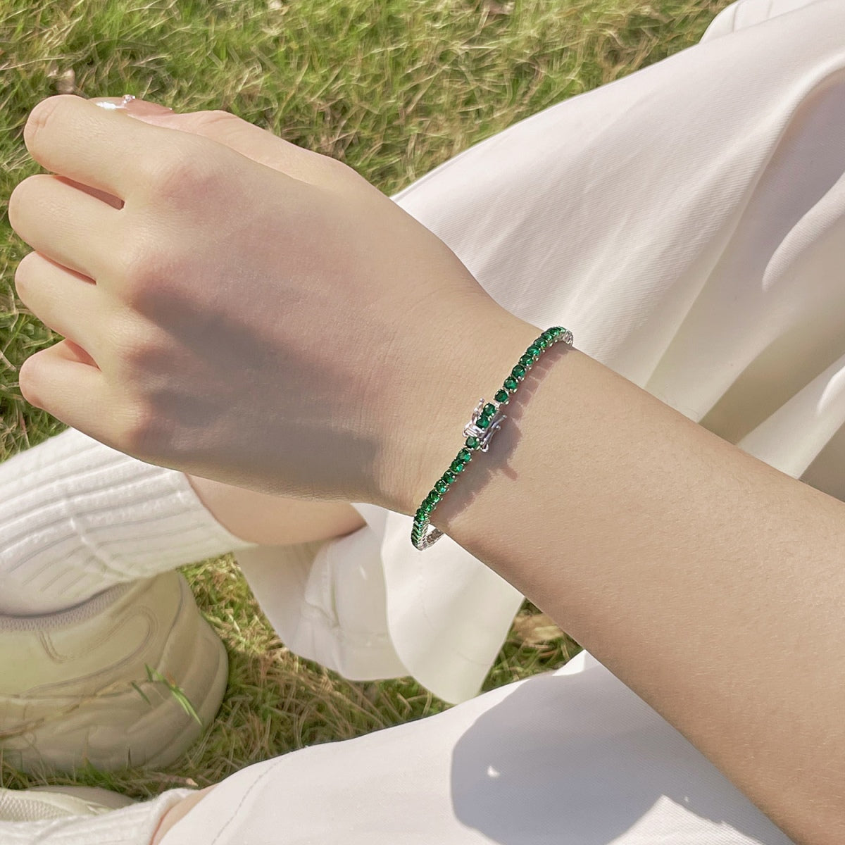 [Lumi Jewellery]Radiant Colorful Round Cut Party Bracelet