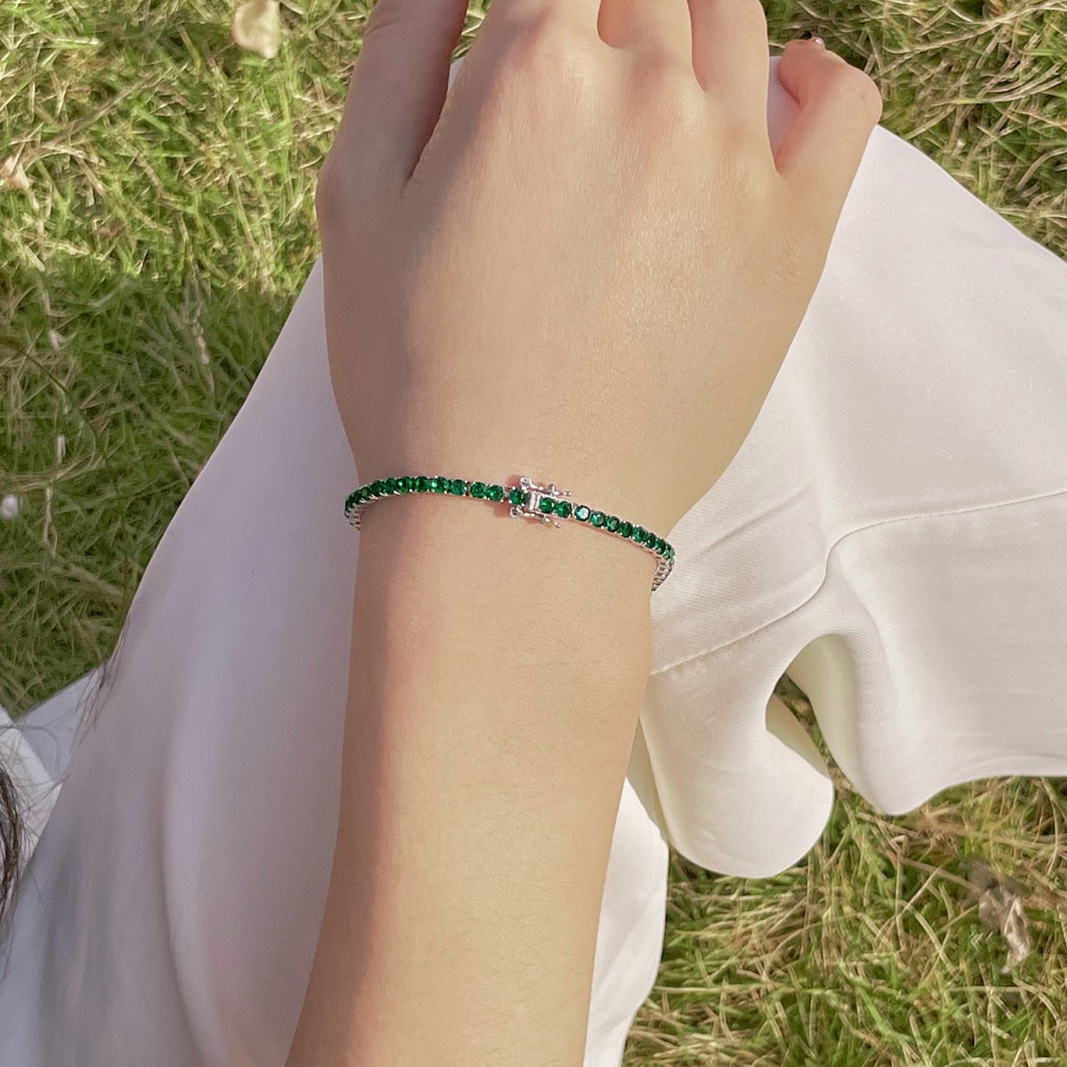 [Lumi Jewellery]Radiant Colorful Round Cut Party Bracelet