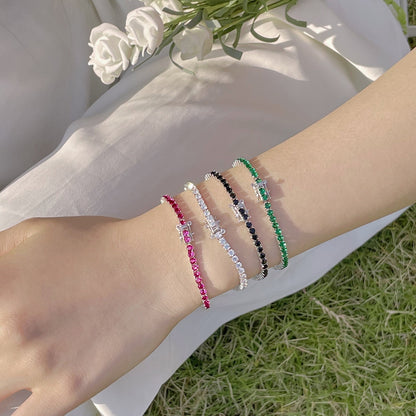 [Lumi Jewellery]Radiant Colorful Round Cut Party Bracelet