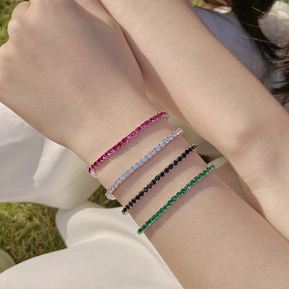 [Lumi Jewellery]Radiant Colorful Round Cut Party Bracelet