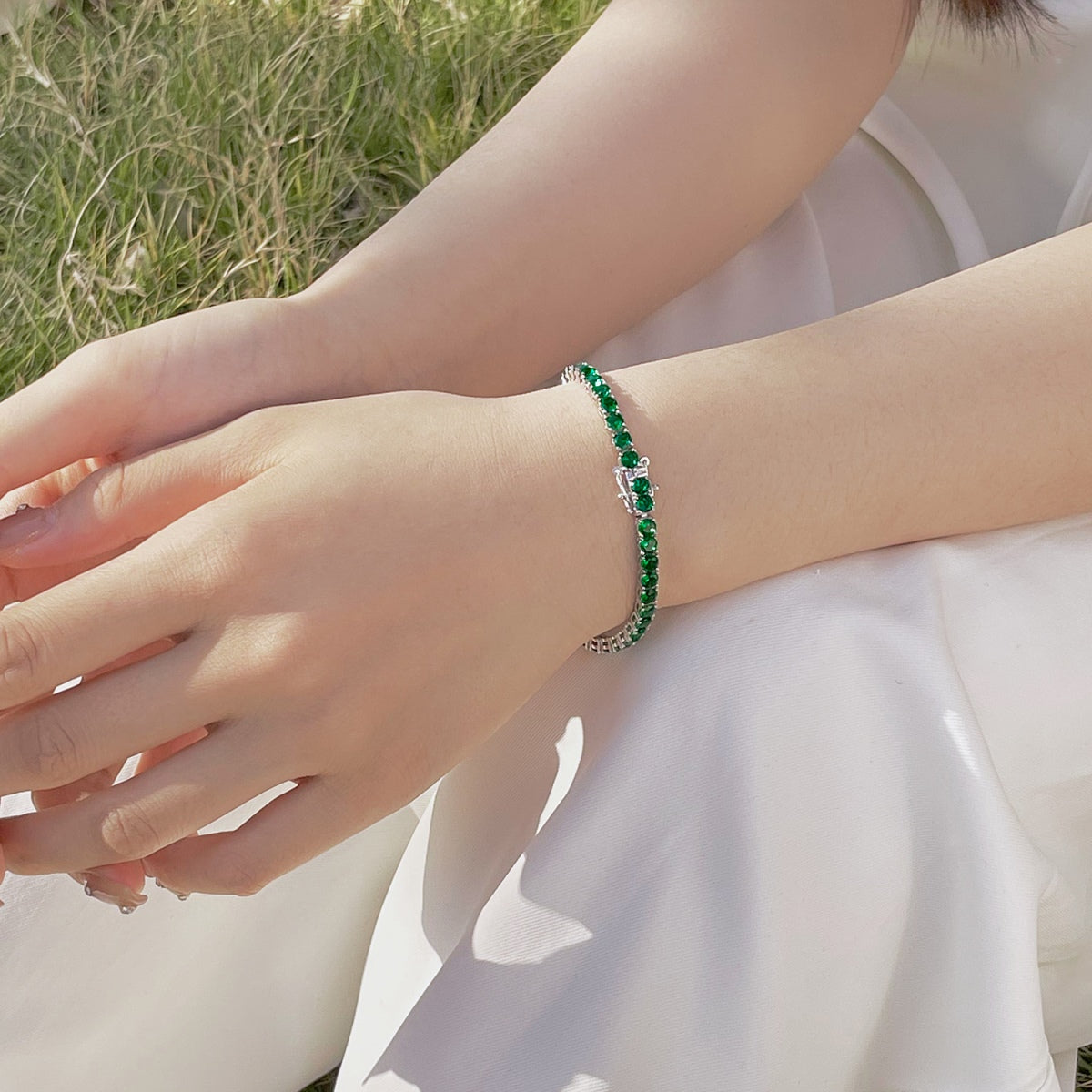 [Lumi Jewellery]Radiant Colorful Round Cut Party Bracelet