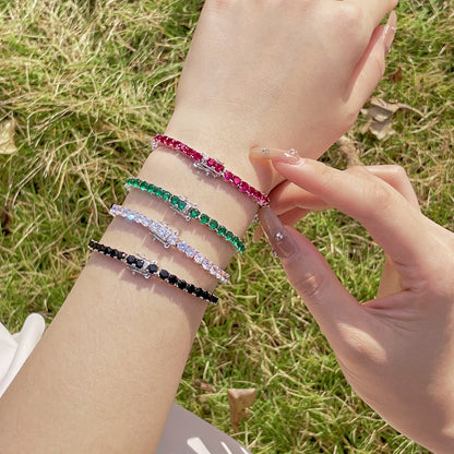 [Lumi Jewellery]Radiant Colorful Round Cut Party Bracelet