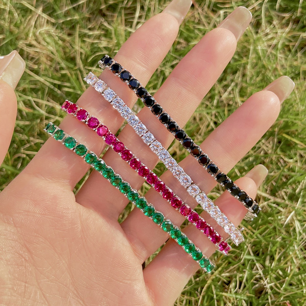 [Lumi Jewellery]Radiant Colorful Round Cut Party Bracelet