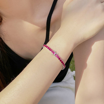[Lumi Jewellery]Radiant Colorful Round Cut Party Bracelet