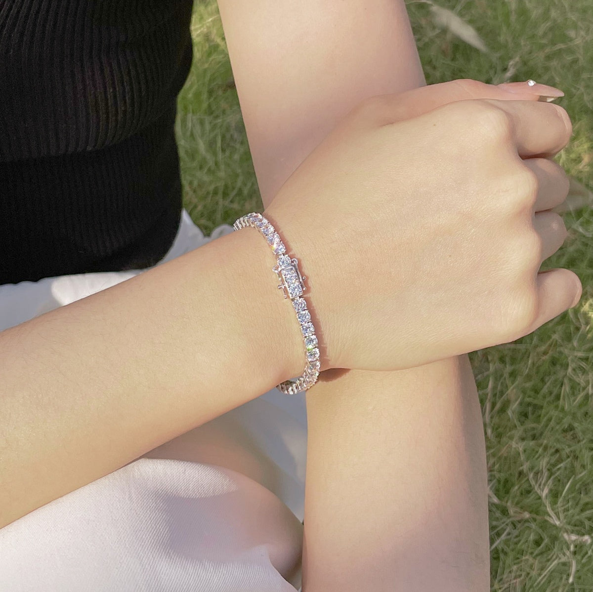 [Lumi Jewellery]Radiant Colorful Round Cut Party Bracelet