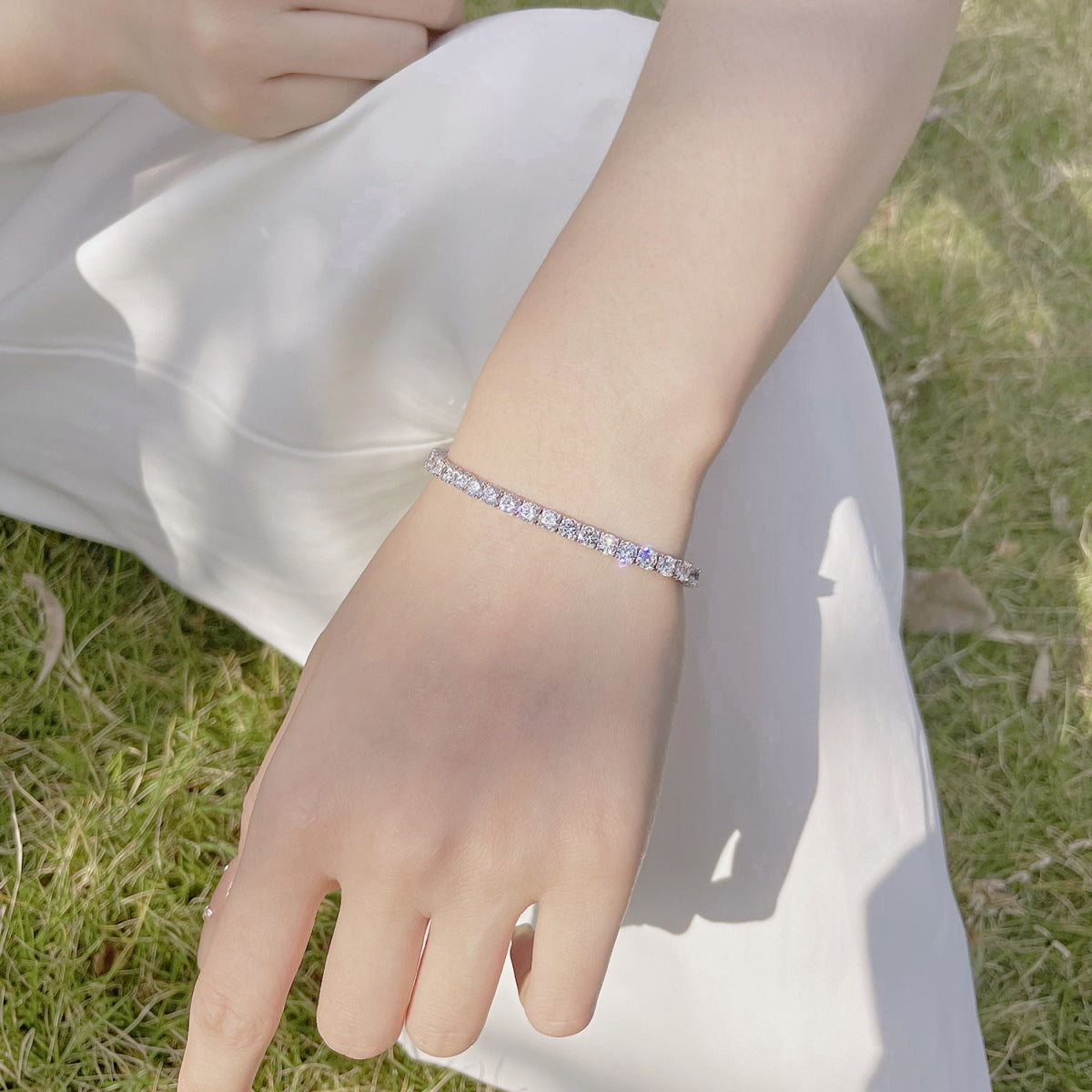 [Lumi Jewellery]Radiant Colorful Round Cut Party Bracelet