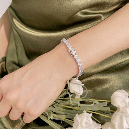 [Lumi Jewellery]Ornate Sparkling Round Cut Wedding Bracelet
