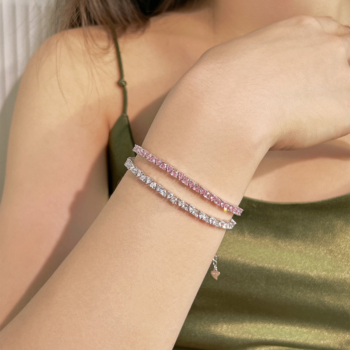 [Lumi Jewellery]Dazzling Romantic Heart Shape Lover Bracelet