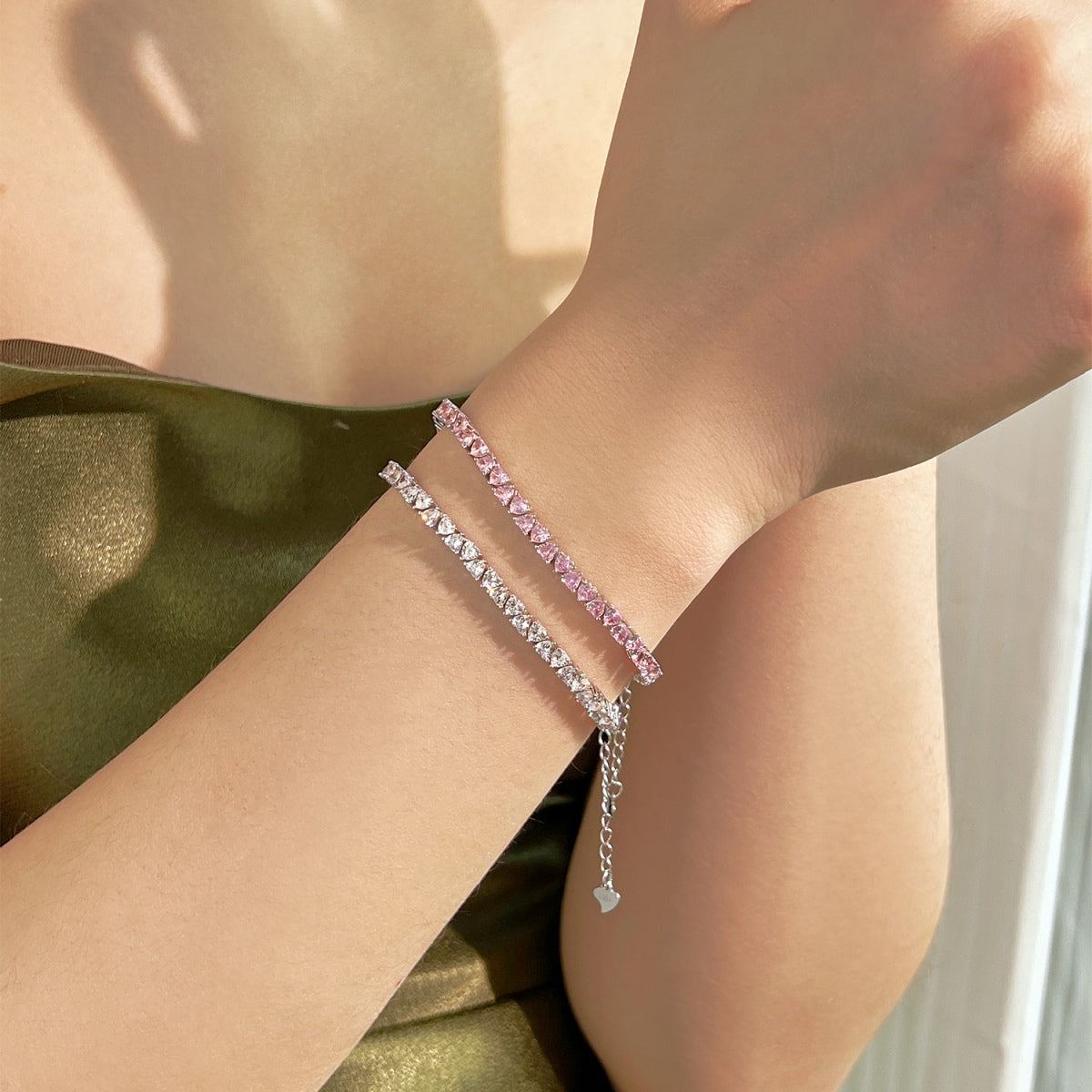 [Lumi Jewellery]Dazzling Romantic Heart Shape Lover Bracelet