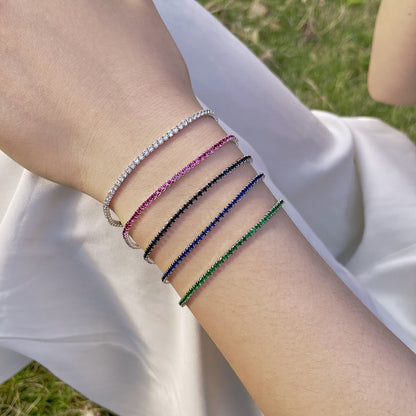 [Lumi Jewellery]Radiant Colorful Round Cut Party Bracelet