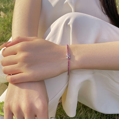 [Lumi Jewellery]Radiant Colorful Round Cut Party Bracelet