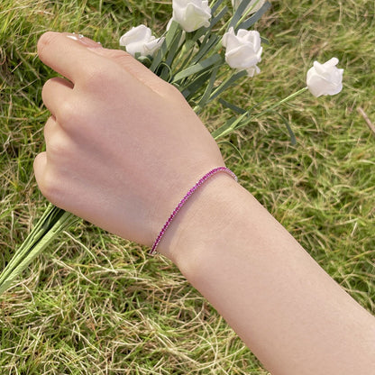 [Lumi Jewellery]Radiant Colorful Round Cut Party Bracelet
