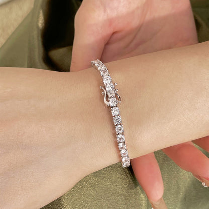 [Lumi Jewellery]Luxurious Ornate Round Cut Tennis Bracelet