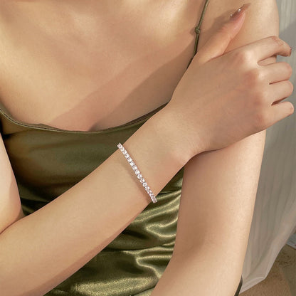 [Lumi Jewellery]Luxurious Ornate Round Cut Tennis Bracelet