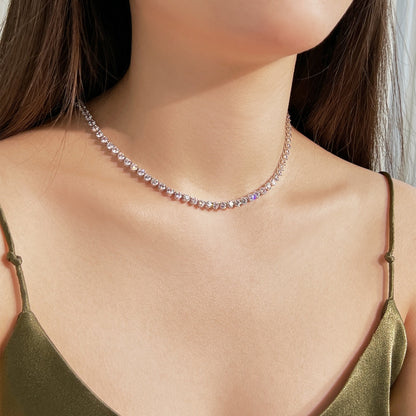 [Lumi Jewellery]Ornate Heart Cut Tennis Necklace
