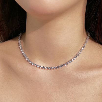 [Lumi Jewellery]Ornate Heart Cut Tennis Necklace