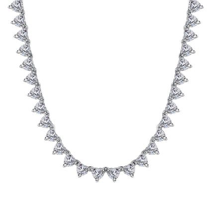 [Lumi Jewellery]Ornate Heart Cut Tennis Necklace