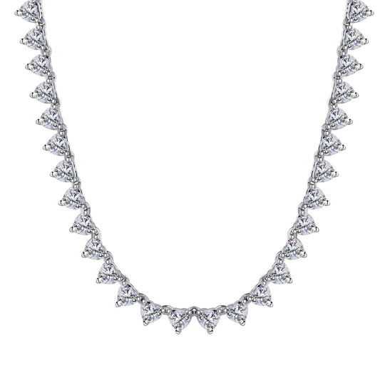 [Lumi Jewellery]Ornate Heart Cut Tennis Necklace