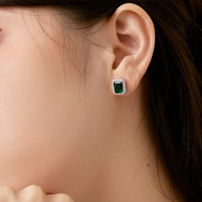 [Lumi Jewellery]Luxurious Dainty Emerald Cut Banquet Earrings