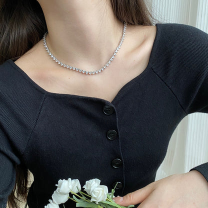 [Lumi Jewellery]Ornate Heart Cut Tennis Necklace