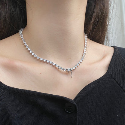 [Lumi Jewellery]Ornate Heart Cut Tennis Necklace