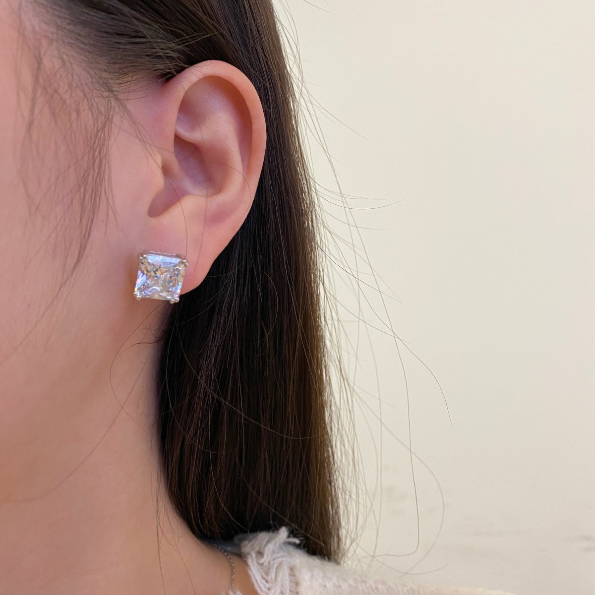 [Lumi Jewellery]Delicate Square Shape Earrings