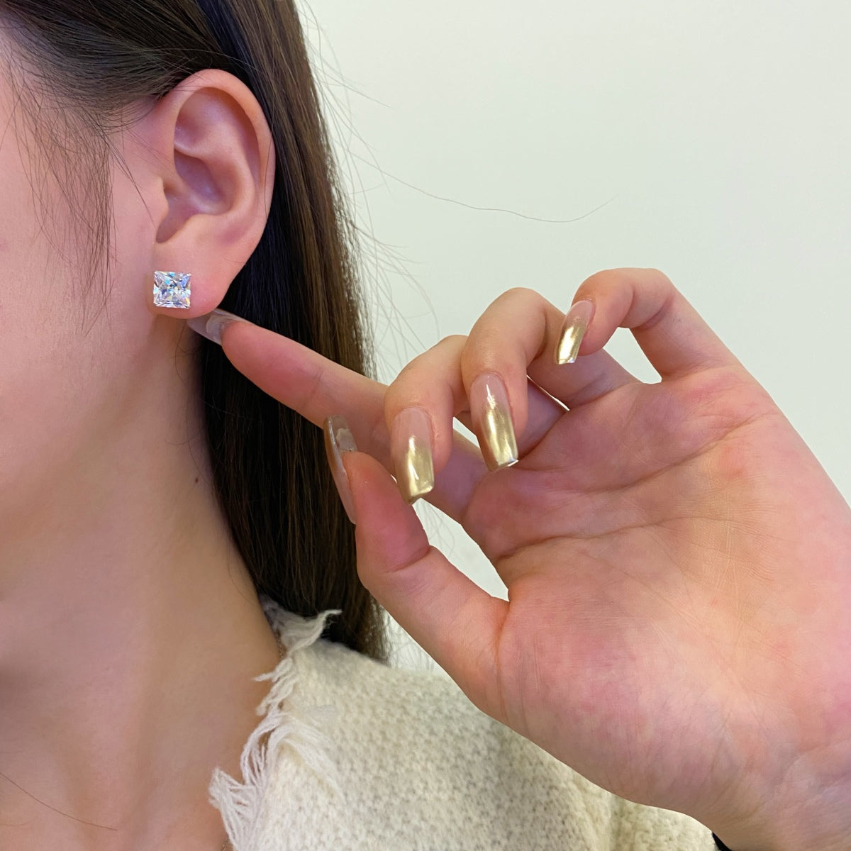 [Lumi Jewellery]Ornate Square Shape Earrings
