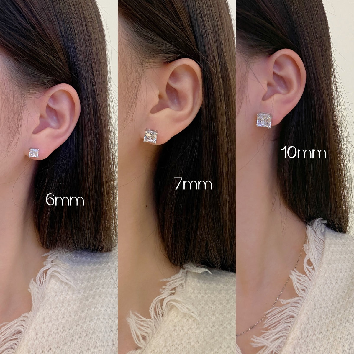 [Lumi Jewellery]Delicate Square Shape Earrings
