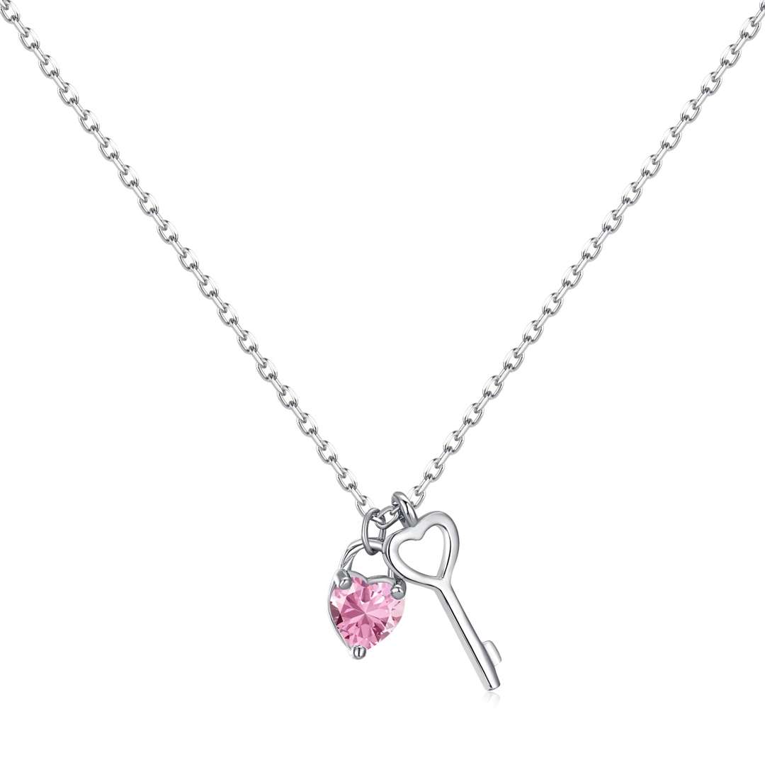[Lumi Jewellery]Unique Heart Shape Key Pendent Necklace