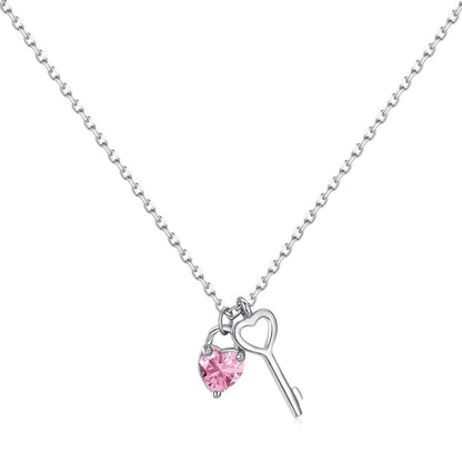[Lumi Jewellery]Unique Heart Shape Key Pendent Necklace