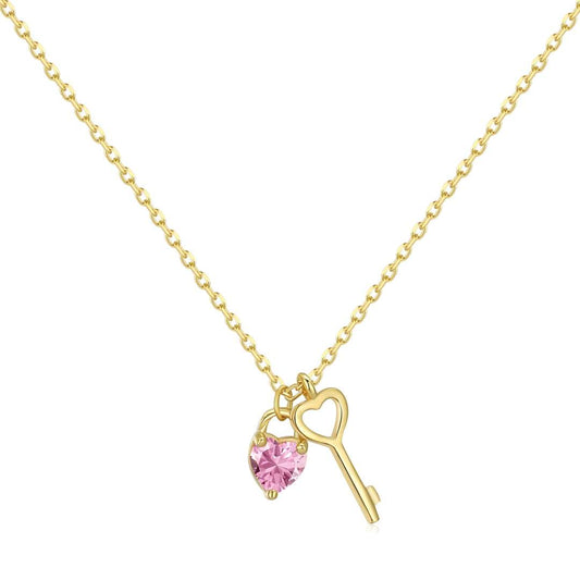 [Lumi Jewellery]Unique Heart Shape Key Pendent Necklace