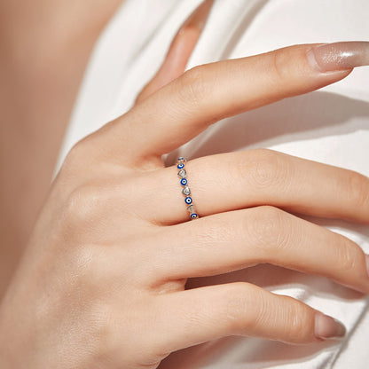 [Lumi Jewellery]Radiant Colorful Round Shape Daily Ring