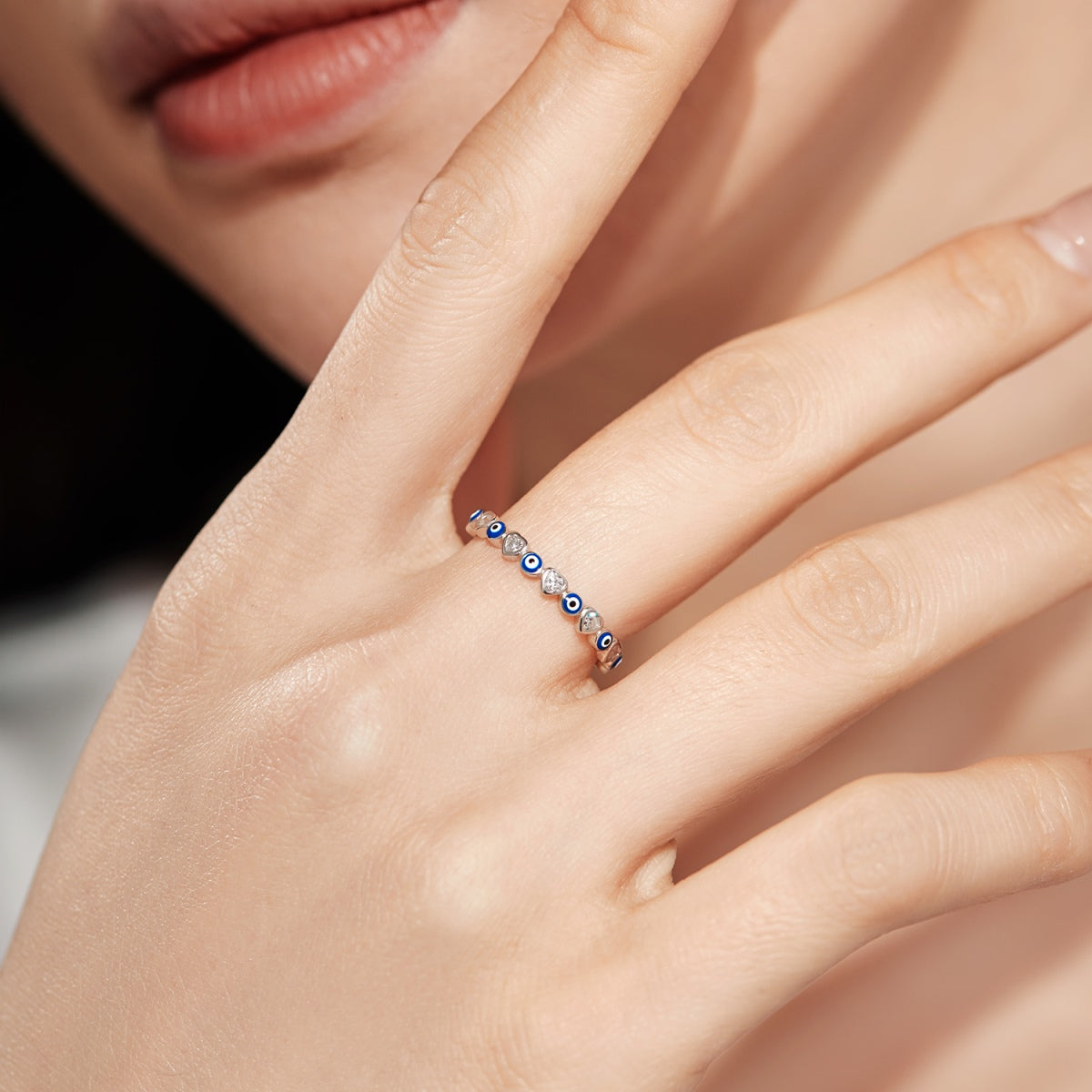 [Lumi Jewellery]Radiant Colorful Round Shape Daily Ring
