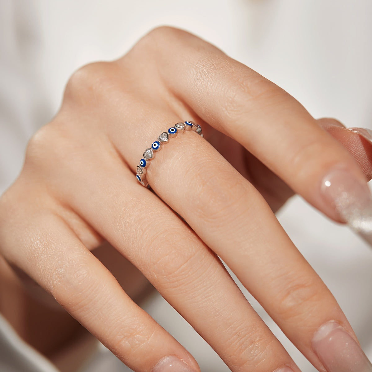 [Lumi Jewellery]Radiant Colorful Round Shape Daily Ring