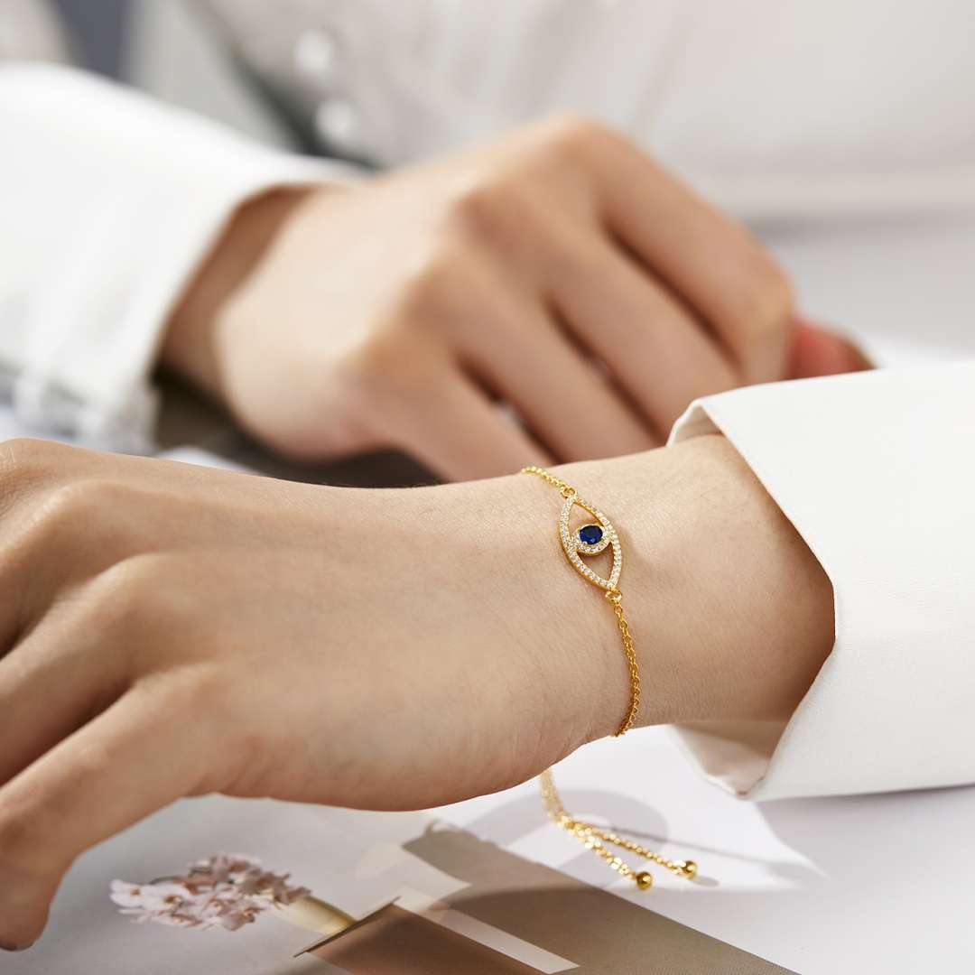 [Lumi Jewellery]Devil's Eye Hollow Design Bracelet