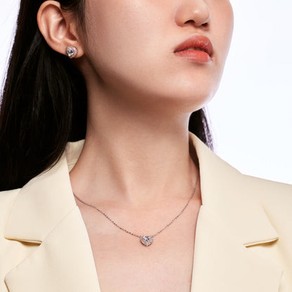 [Lumi Jewellery]Dazzling Heart Shape Lover Earrings