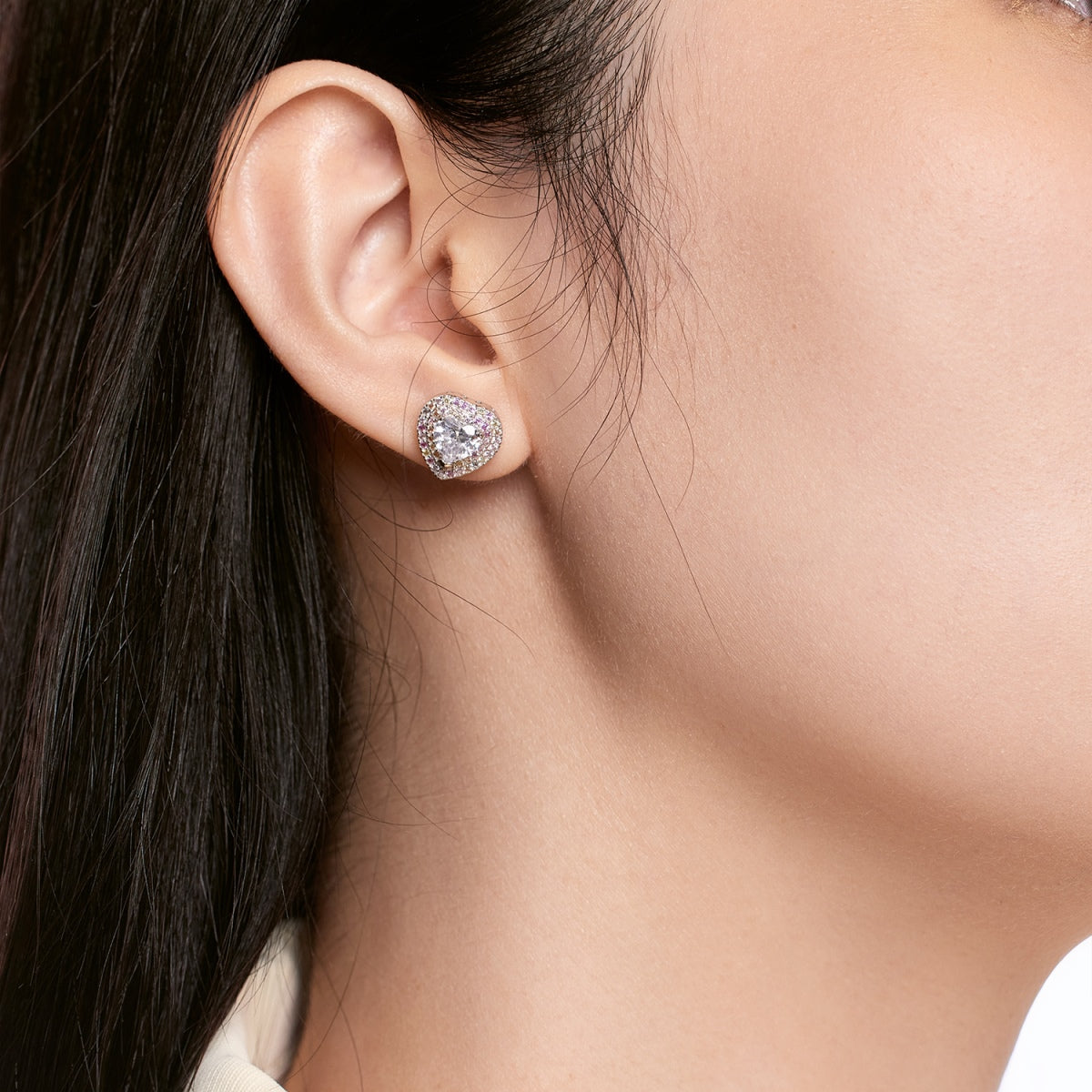 [Lumi Jewellery]Dazzling Heart Shape Lover Earrings