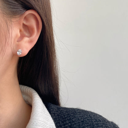 [Lumi Jewellery]Oval Classic Dignified Elegant Earrings
