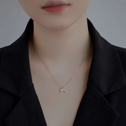 [Lumi Jewellery]Unique Heart Shape Key Pendent Necklace