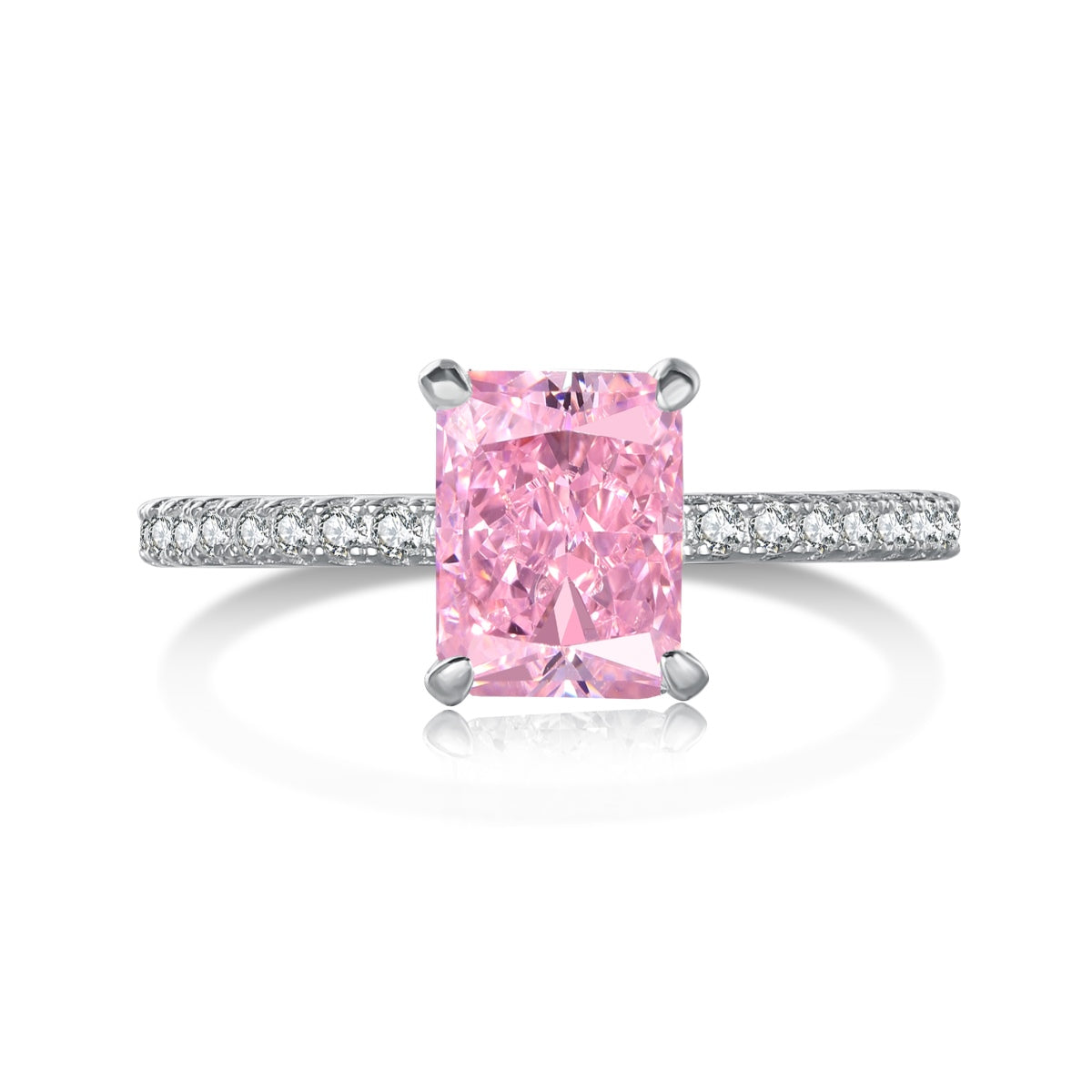 [Lumi Jewellery]2.0 Carat Dazzling Sparkling Radiant Cut Party Ring