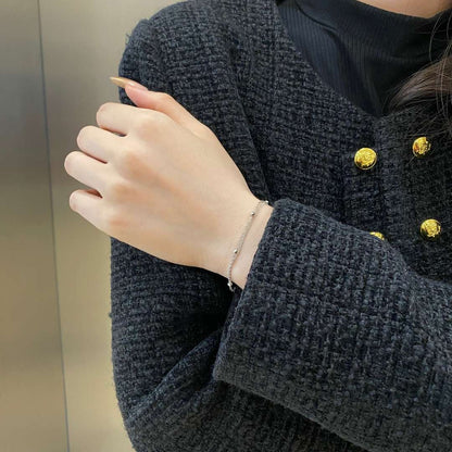 [Lumi Jewellery]Delicate Bead Double Layer Bracelet