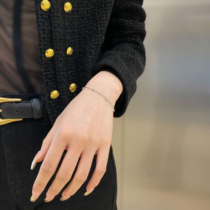 [Lumi Jewellery]Delicate Bead Double Layer Bracelet