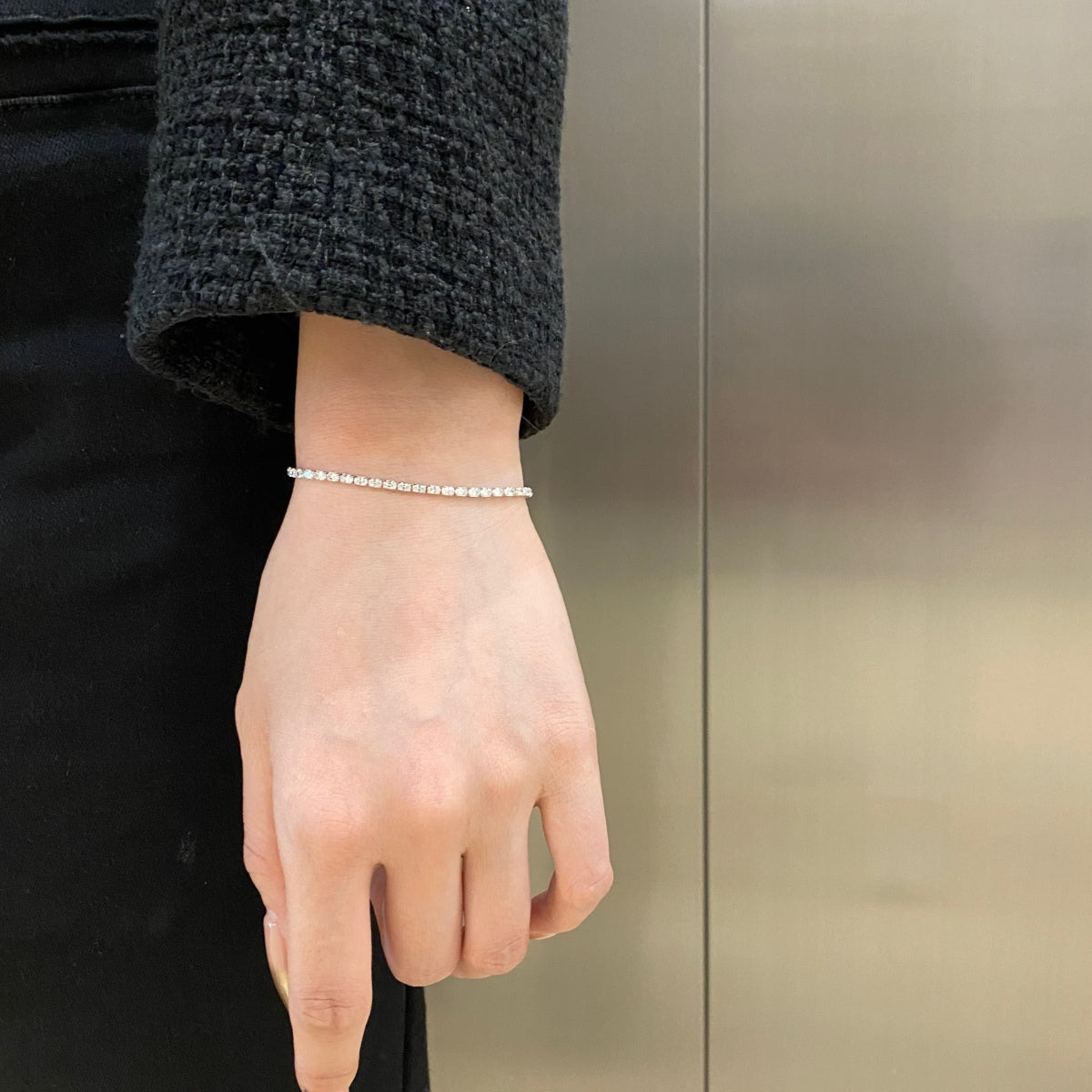 [Lumi Jewellery]Elegant Emerald Cut Daily Bracelet