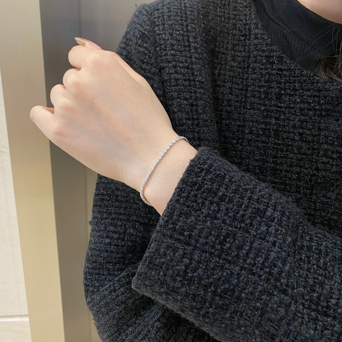 [Lumi Jewellery]Elegant Emerald Cut Daily Bracelet