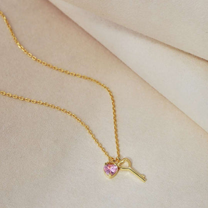 [Lumi Jewellery]Unique Heart Shape Key Pendent Necklace