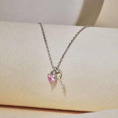 [Lumi Jewellery]Unique Heart Shape Key Pendent Necklace