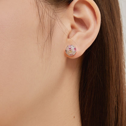 [Lumi Jewellery]Ornate Colorful Octagon Shape Daily Earrings