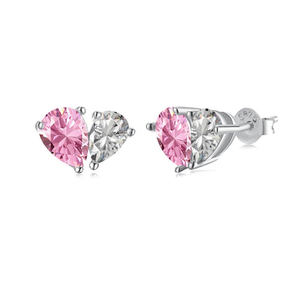 [Lumi Jewellery]Dazzling Elegant Heart Cut Lover Earrings