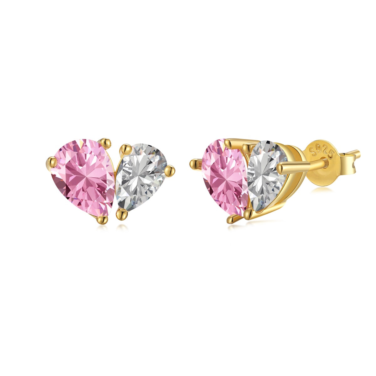 [Lumi Jewellery]Dazzling Elegant Heart Cut Lover Earrings