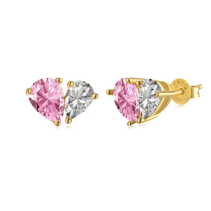 [Lumi Jewellery]Dazzling Elegant Heart Cut Lover Earrings